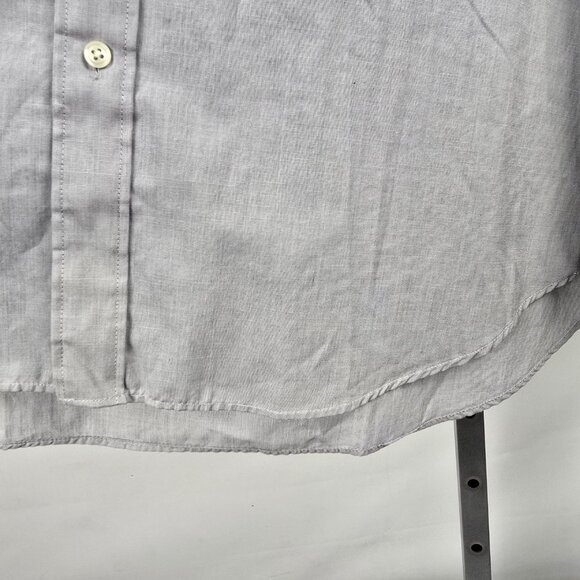 Protocol Grey Cotton Button Up Shirt Size Tall/18 1/2 37/38 - Picture 4 of 7